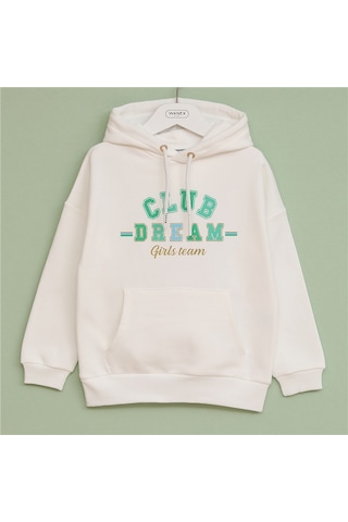 Wanex Kız Çocuk Uzun Kol Kalın Sweatshirt - 32214 Ekru