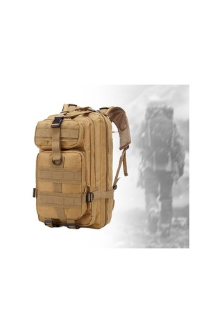 Pazly Yürüyüş Sırt Çantası Büyük Kapasiteli Spor Haki Renk Dayanıklı Haki