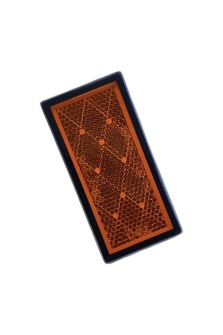 Sarı Yapıştırma Dikdörtgen Siyah Çerçeveli Plastik Reflektör