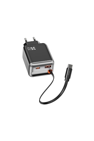 Wiwu Wi-g029 Helix Series Gan Technology Fast Charging Head Usb-a To Type-c Pd 35w Type-c Wired Charging Set 70 Cm
