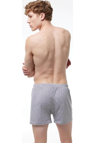 Malabadi 024 Erkek Geniş Kalıp %100 Pamuk Boxer Gri