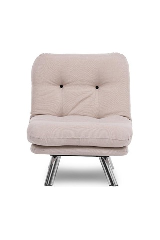 Pafu Hippo Tekli Yataklı Koltuk Keten - Krem Krem