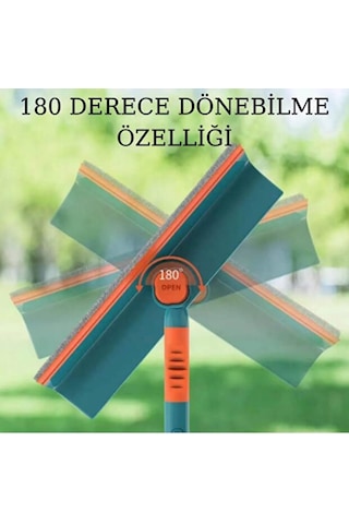 Jouis Cam Silme Aparatı 180 Derece Dönebilen Teleskopik Çift Taraflı Pratik Uzayabilen Cam Silme Paspası Diğer