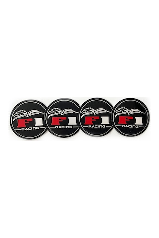 Jant Logosu Jant Göbeği Arması Sticker Amblem F1 Racing 4 Adet 67mm