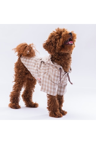 Pawstar Bej Ekose Oduncu Kedi Köpek Gömleği