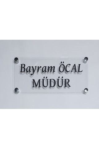 Pleksi Okul.Ofis.Iş Yeri Kapı Isimliği 25Cm X 12Cm