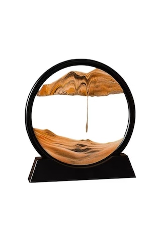 Kişiye Özel 3d Cam Hareketli Turuncu Renk Kum Sanatı