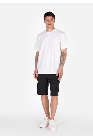 Colin's Colins Comfort Fit Yuvarlak Yaka Jakarlı Erkek Beyaz Kısa Kol Tişört Cl1074855 Q1.v2 Wht Beyaz