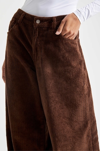 it's basic Kadın Taba Renk Hera Kalın Fitilli Kadife Kumaş Palazzo Fit Pantolon