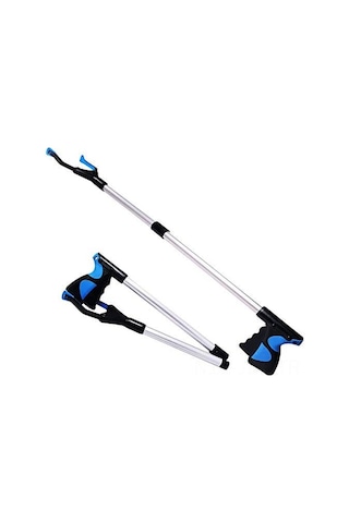 Geeroyoo Alüminyum Tüp Çok Amaçlı Toplama Aracı, Kolay Kullanım, 32 İnç Katlanabilir Atık Alıcı Gümüş, Mavi Gümüş - Mavi