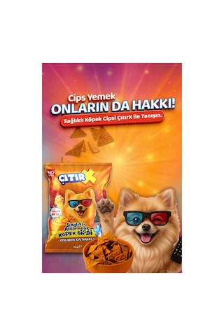 Çıtır X Köpek Cipsi Kuzu Etli Köpek Ödülü 40gr