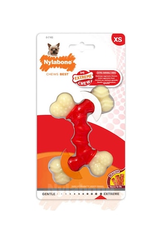 Nylabone Domuz Pastırması Aromalı Köpek Çiğneme Kemiği XS