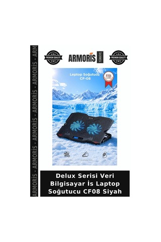 Delux Serisi Veri Bilgisayar İs Laptop Soğutucu Cf08 Siyah