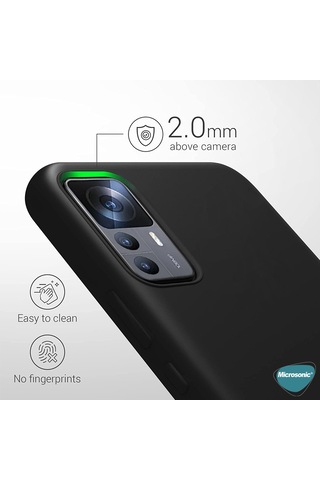 Microsonic Matte Silicone Xiaomi Mi 12T Pro Kılıf Siyah