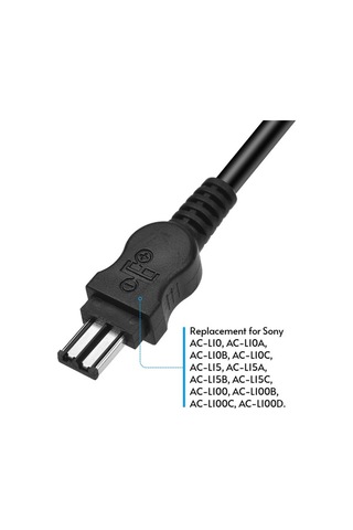 Novahub Sony Kamera İçin 100-240v Ac Adaptör & Güç Kablosu Seti - Dc 8v 3a Çıkışlı, Siyah Renkli