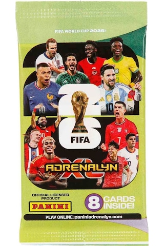 Panini Fıfa World Cup 2026 Adrenalyn Xl Kart Paketi 8 Adet Futbolcu Kartı