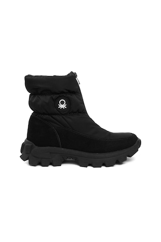 Benetton Bn-50107 Kadın Düz Bot Siyah-siyah Siyah