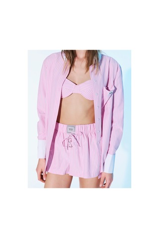 Sagaza Studio Ss6011 Kumaş Mini Şort Pembe