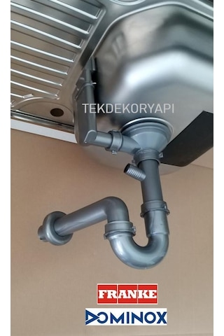 Dominox Franke Evye Sifon Takımı Kare Taşma