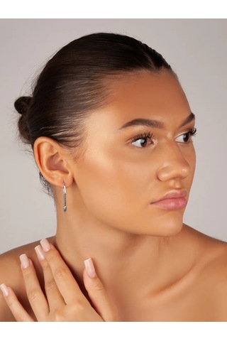 Serebranyj Dom Uzun Küpe 925 Ayar Gümüş Spinel Taşlı 46925891 Diğer