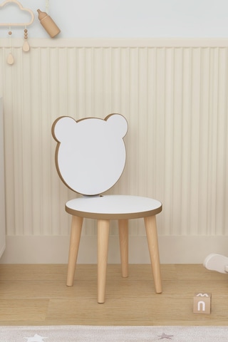 Montessori Çocuk Sandalyesi 2-6 Yaş Özel Bağlantı Sistemli - Panda Çok Renkli