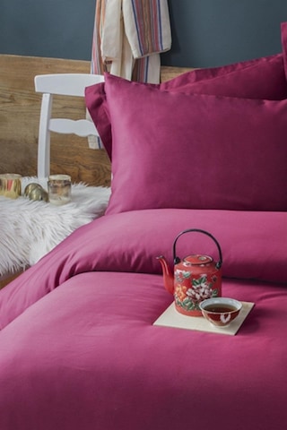 Simply Bordo 210 Tc 83 Tel Pamuk Saten Nevresim Takımı Aile Seti Bordo