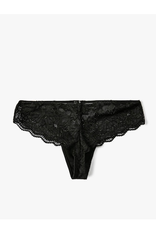 Koton Brief Dantelli Külot Normal Bel Siyah 4wlk30187mk Siyah