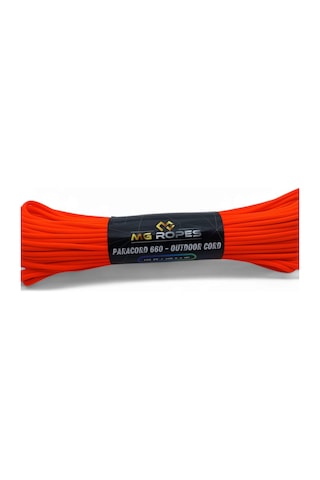 Mg Ropes Bileklik Ve Outdoor Polyester Paracord İp 4 Mm 660 Lb 30 Metre Turuncu (10 Çekirdek)