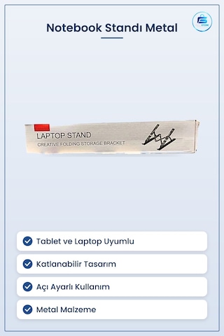 Metal Notebook Standı Tablet Ve Laptop İçin Katlanabilir Ayarlı A