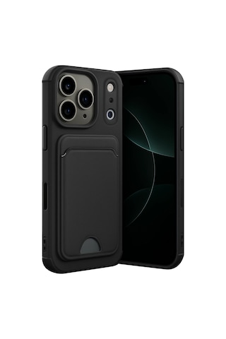 Newface - 726 - Apple Apple iPhone Uyumlu 17 Pro Max Kelvin Kartvizitli Silikon - Myceshop - - Siyah