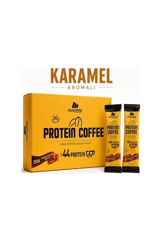Mustang Nutrition Protein Coffee Karamel Aromalı 10 Gr X 20 Servis 200 Gr Yüksek Proteinli Kahve Çözünebilir