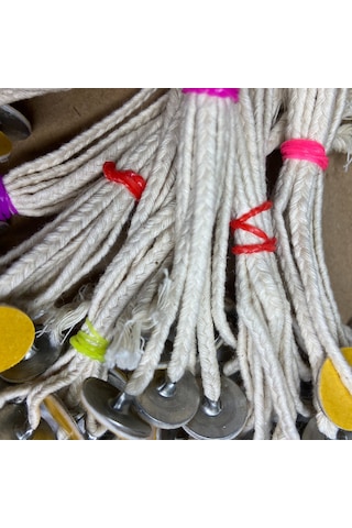 Pamuk İp Fitil No:20 + Yapışkanlı Sehpa - 20 Adet 15cm Boy