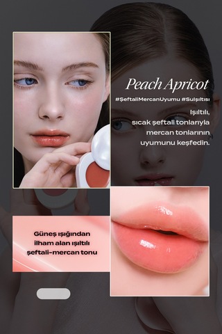 Nemlendirici Parlak Bitişli Renkli Dudak Balmı Objet By Kundal Dew Drop Lip Glaze Balm Peach Apricot