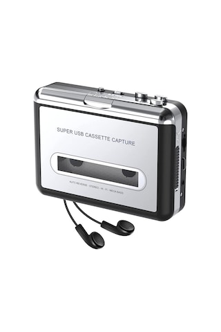 Taşınabilir Pilli Kaset Çalar Kasetten Mp3 Dönüştürücü Usb'den Pc'ye Aktarma