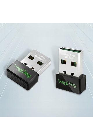 Veggieg 150 Mbps 2.4ghz Kablosuz Wifi Alıcı Verici Nano Usb Adaptör