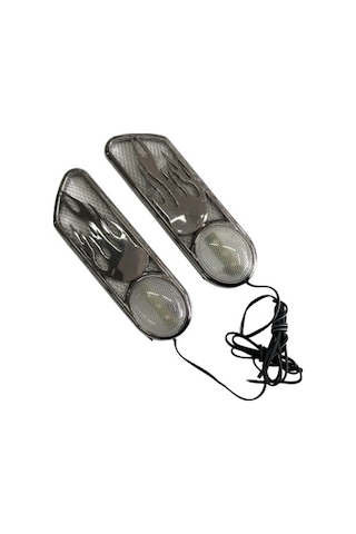 Universal Yan Çamurluk Sinyali Beyaz Ledili 12Volt Nikelaj Alevli