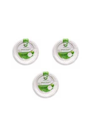Roll-up Nature Ekolojik Karton Kağıt Parti Tek Kullanımlık Tabak - 22 Cm. - 50 Adetlik 3 Paket