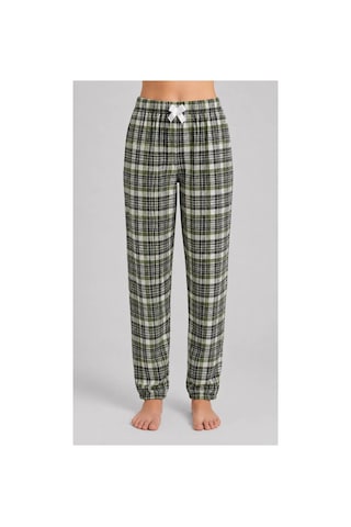 Yasar Underwear Kadın Ekose Pijama Altı Lastikli Bel Kurdele Detaylı Rahat Kesim Çok Renkli Çok Renkli
