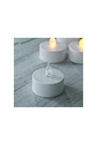 Pilli Led Tealight Mum Sıcak Sarı Renk Dekorasyon Süsleme Düğün Kına Organizasyon 24 Diğer