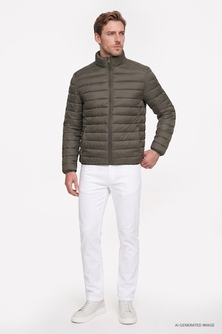 Ac&Co / Altınyıldız Classics Standart Fit Normal Kesim Dik Yaka Erkek Mont Haki
