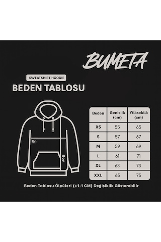 Bumeta Senin Bu İşte Nasibin Yok Sweatshirt Unisex Kapüşonlu Hoodie Siyah