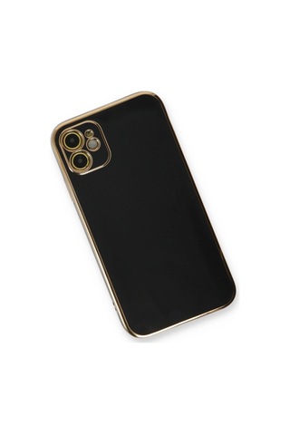 Apple Uyumlu iPhone 11 Kılıf Volet Silikon Siyah,