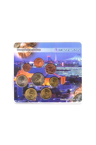Almanya Euro Tam Set 2003 A. Berlin Nümismatik Fuarı. 666 Adet Üretilmiştir. Özel Kartında Çil.