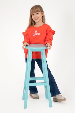 U.s. Polo Assn. Kız Çocuk Nar Çiçeği Sweatshirt 50296389-vr239 Nar Çiçeği