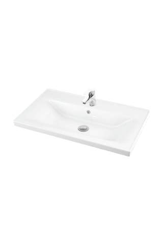 Çiğdem 65 Cm Beyaz -atlantik Çam Mdf Seramik Lavabolu Asma Banyo Alt Dolabı Beyaz - Atlantik Çam