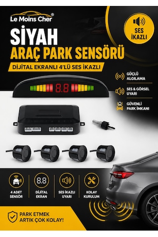 Alfa Romeo 147 Collezione Siyah Araç Park Sensörü Dijital Ekranlı 4'lü Ses İkazlı
