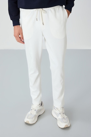Tommy Life Ekru Yüzeyi Dokulu Standart Fit Erkek Eşofman Alt - 82155