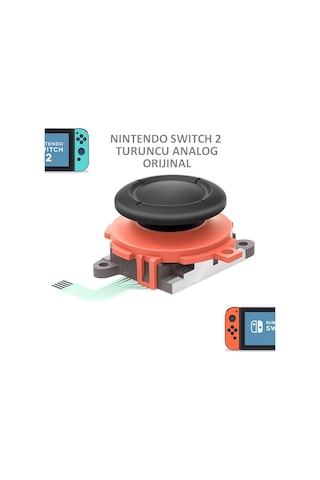 Nintendo Switch 2 Ns2 Joystick Joycon Analog Stick V2 Turuncu