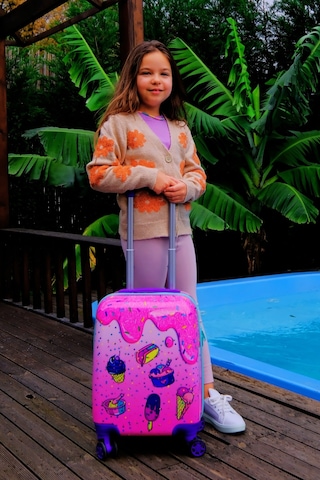 Gedox Kids Pembe Dondurma Mavi İce Cream Desenli Kız Çocuk Valizi 152.02 Pembe Dondurma Mavi İce Cream