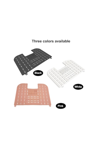 Hfambition Silikon Lavabo Kapağı Çok Amaçlı - Katlanabilir Makyaj Fırça Temizleme Matı - 55.5x42.5cm Beyaz - Mekan Verimliliği Artırıcı Araç